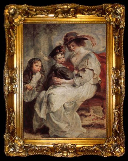 framed  Peter Paul Rubens Helena Darfur Mans and her children s portraits, ta009-2